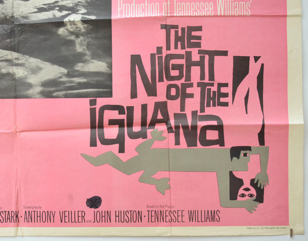 THE NIGHT OF THE IGUANA (Bottom Right) Cinema Quad Movie Poster 