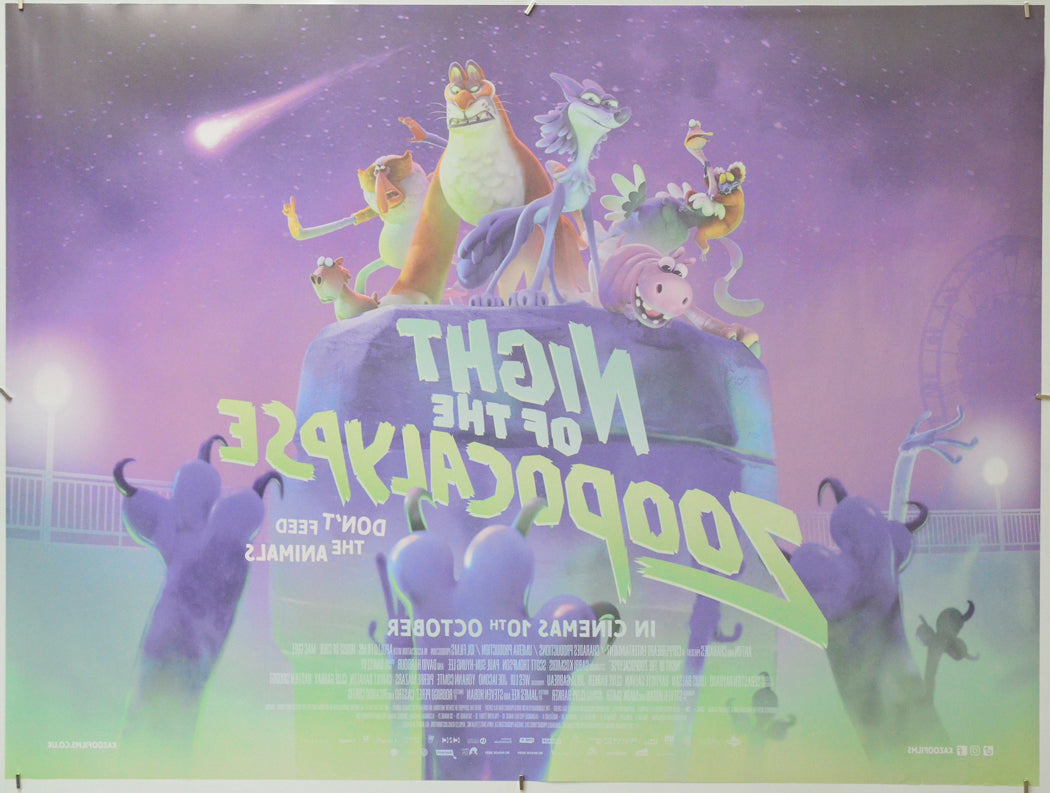 Night of the Zoopocalypse (Back) Cinema Quad Movie Poster 