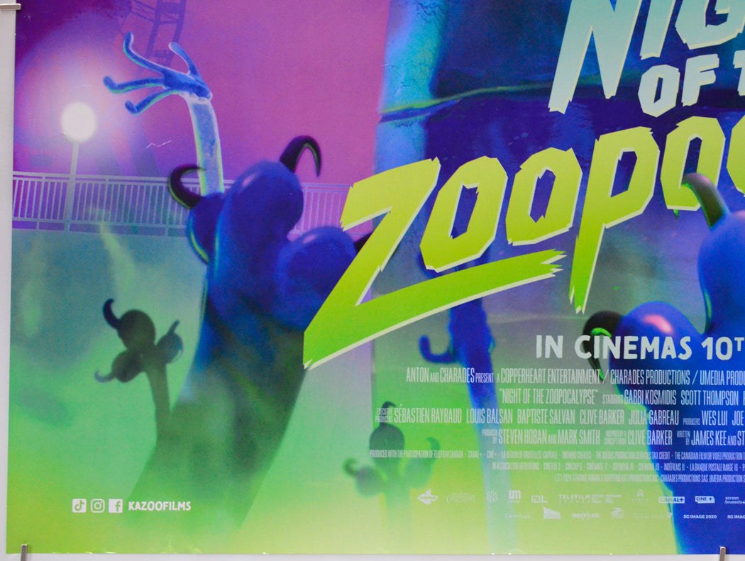 Night of the Zoopocalypse (Bottom Left) Cinema Quad Movie Poster 