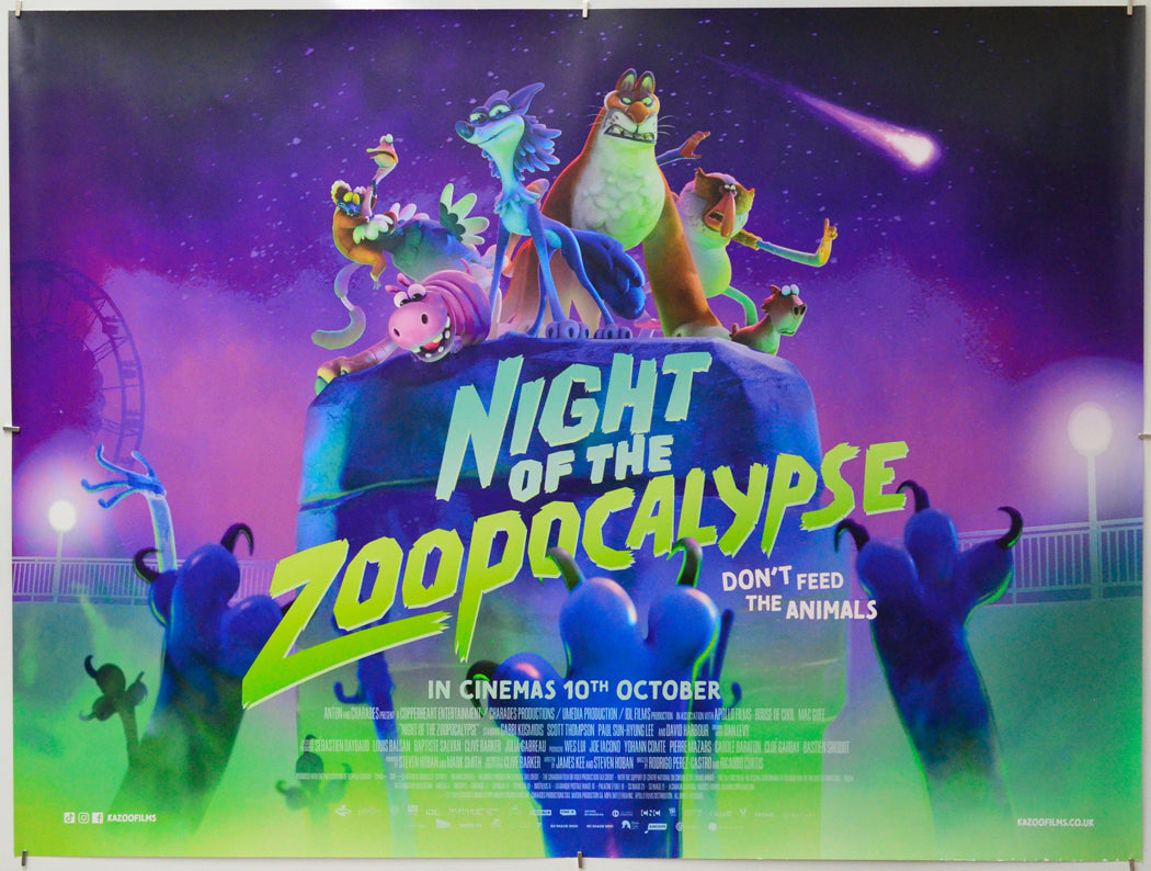 Night of the Zoopocalypse - Original Quad Poster - Film Poster - Movie Poster