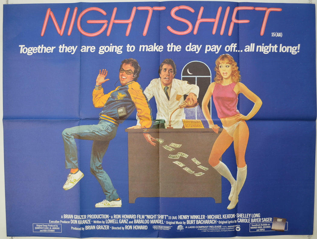 Night Shift   Original Quad Poster - Film Poster - Movie Poster 