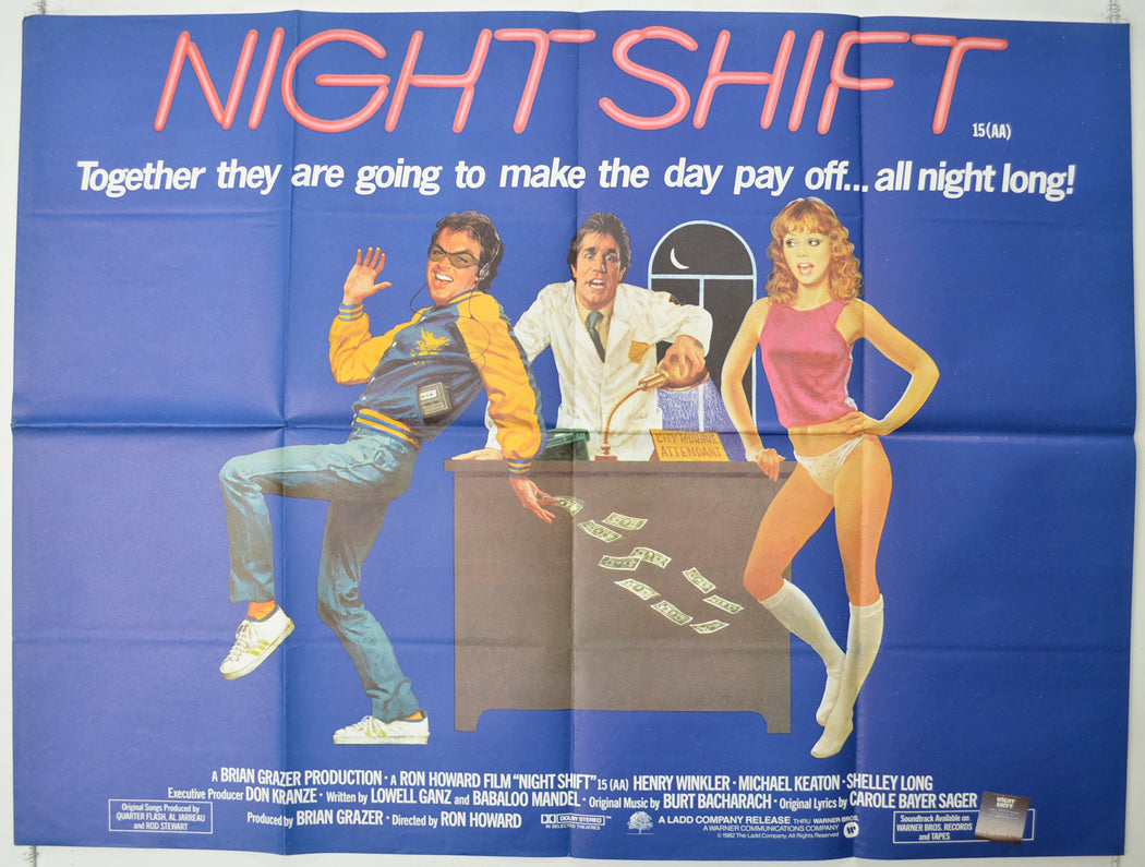 Night Shift   Original Quad Poster - Film Poster - Movie Poster 