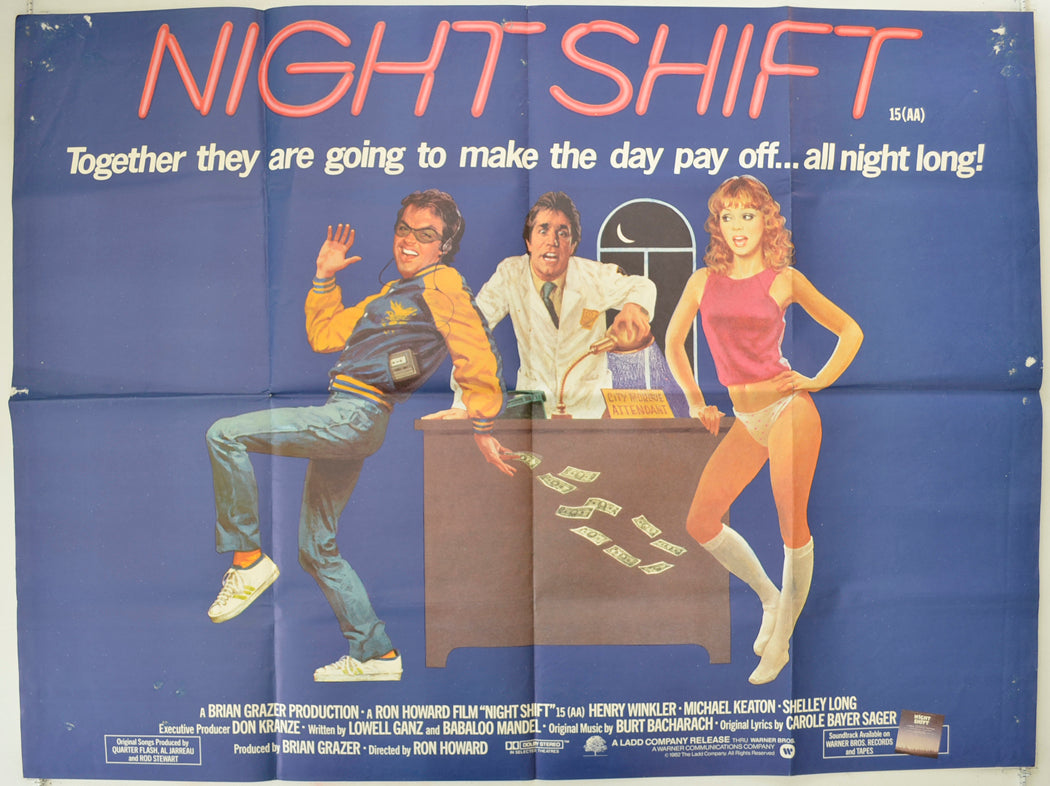 Night Shift Original Quad Poster - Film Poster - Movie Poster  