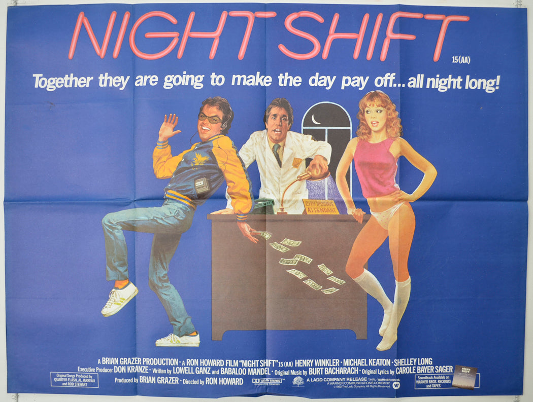 Night Shift   Original Quad Poster - Film Poster - Movie Poster 