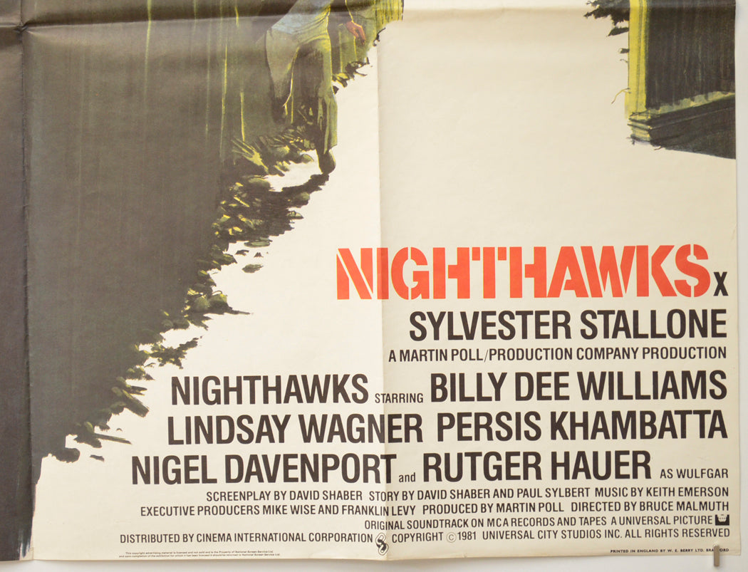 NIGHTHAWKS (Bottom Right) Cinema Quad Movie Poster 