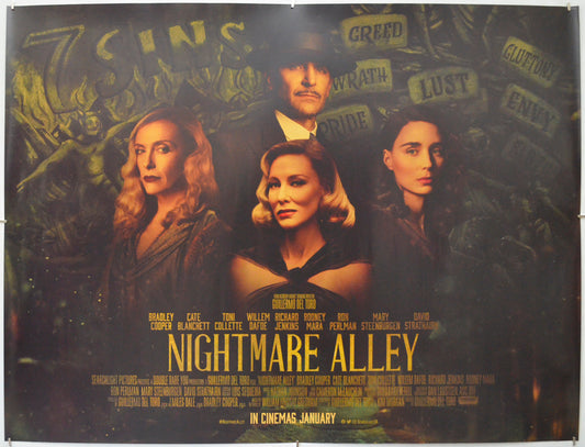 Nightmare Alley - Original Quad Poster - Film Poster - Movie Poster