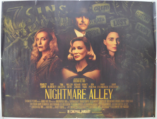 Nightmare Alley Original Quad Poster - Film Poster - Movie Poster