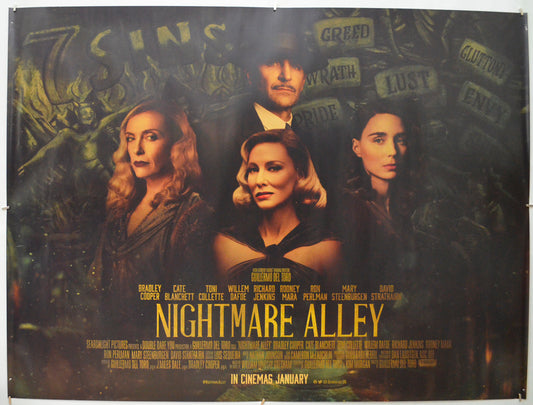 Nightmare Alley Original Quad Poster - Film Poster - Movie Poster