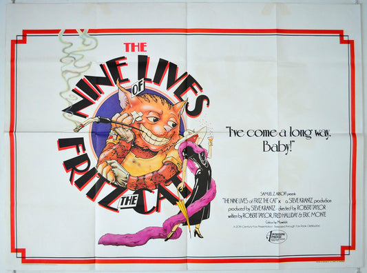 The Nine Lives Of Fritz The Cat Original British Quad Poster - Movie Poster