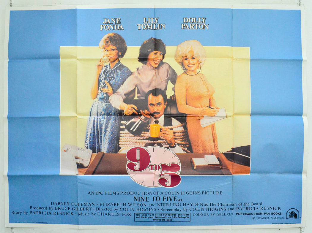 Nine To Five  (a.k.a. 9 to 5)   Original British Quad Poster - Film Poster - Movie Poster 