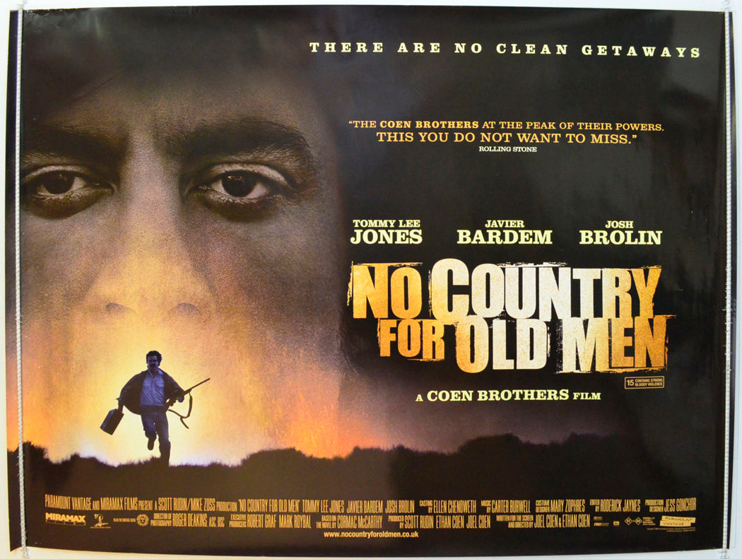 No Country For Old Men Original British Quad Poster - Film Poster - Movie Poster 