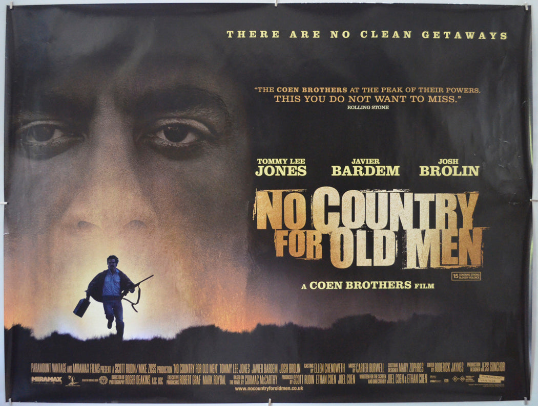 No Country For Old Men Original Quad Poster - Film Poster - Movie Poster