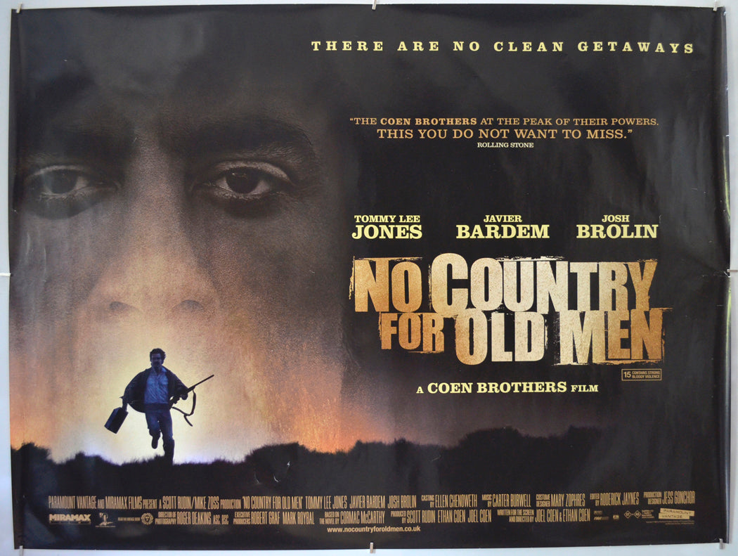 No Country For Old Men Original Quad Poster - Film Poster - Movie Poster