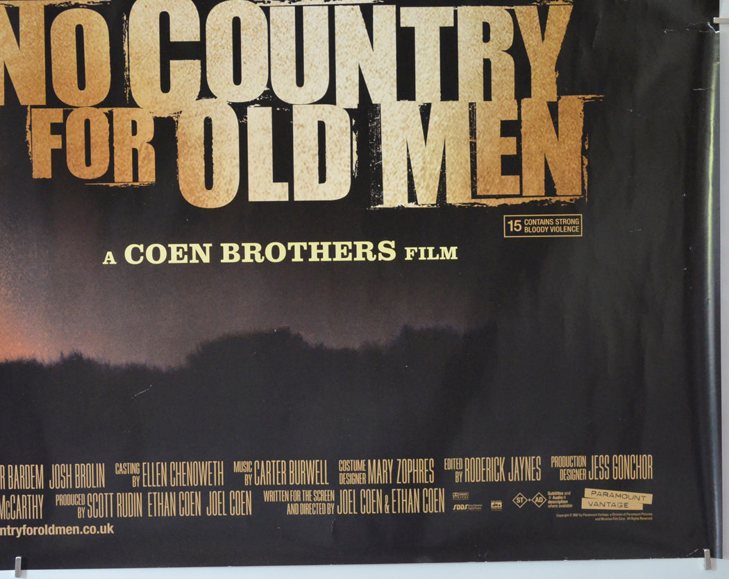 NO COUNTRY FOR OLD MEN (Bottom Right) Cinema Quad Movie Poster 