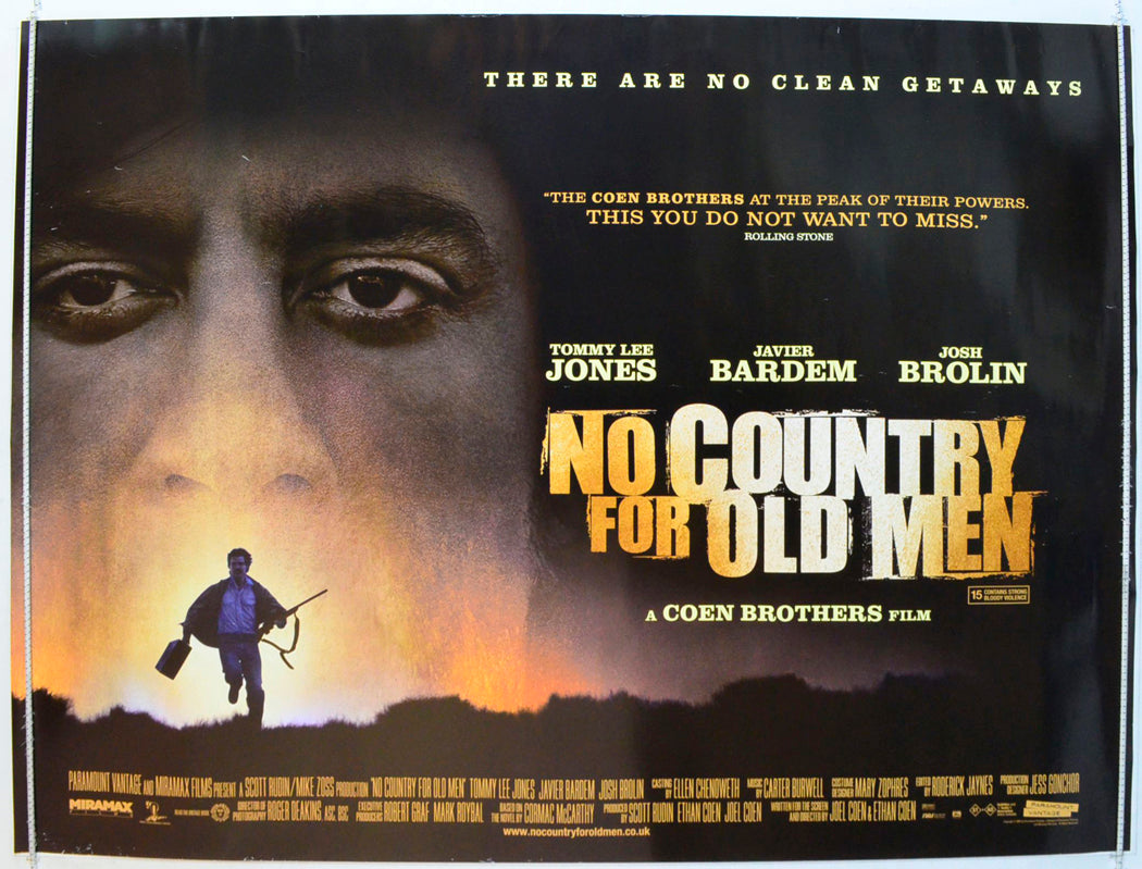 No Country For Old Men Original British Quad Poster - Film Poster - Movie Poster 