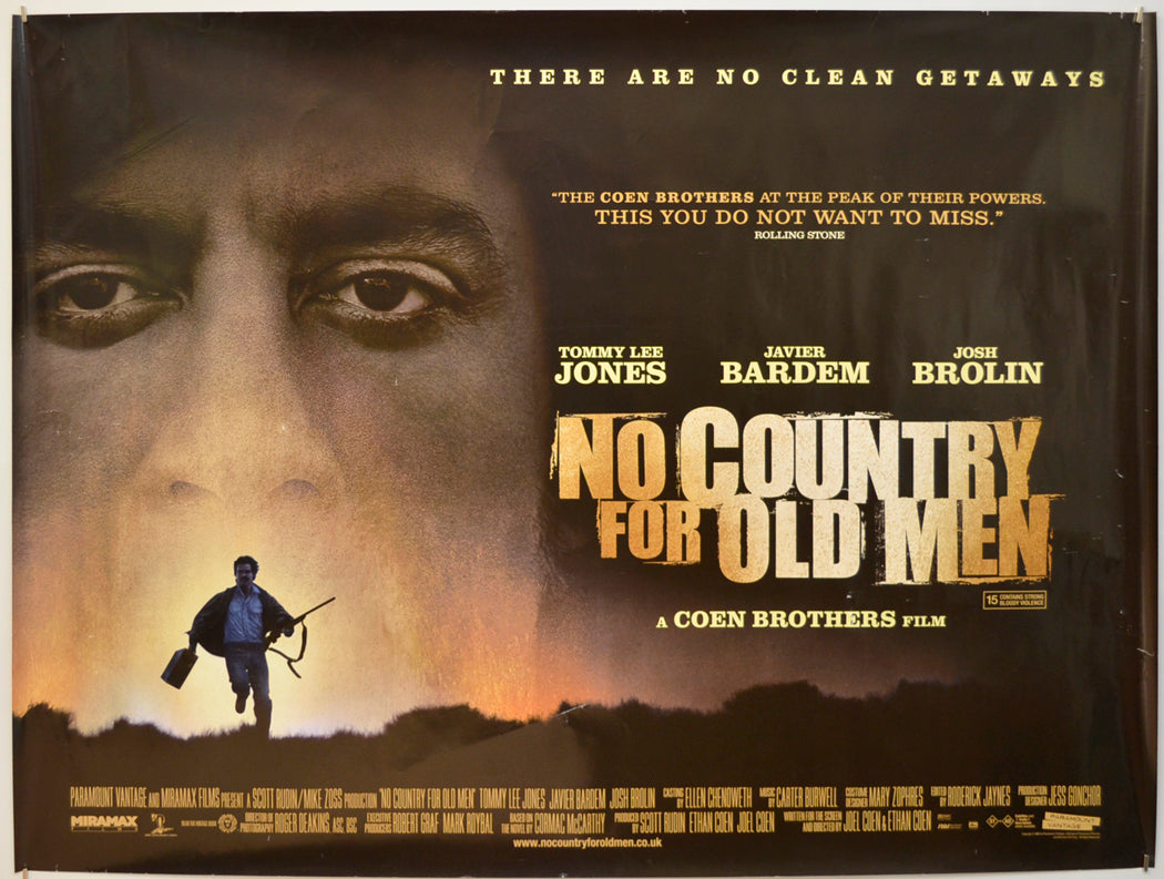 No Country For Old Men  Original Quad Poster - Film Poster - Movie Poster