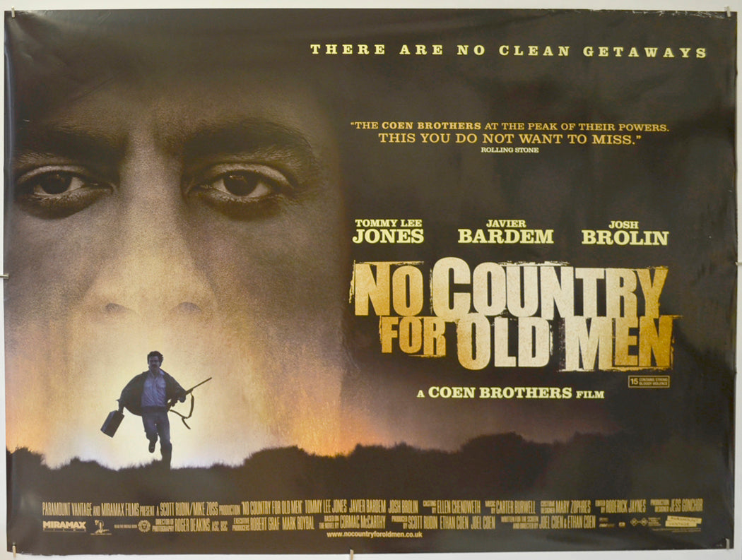 No Country For Old Men  Original Quad Poster - Film Poster - Movie Poster