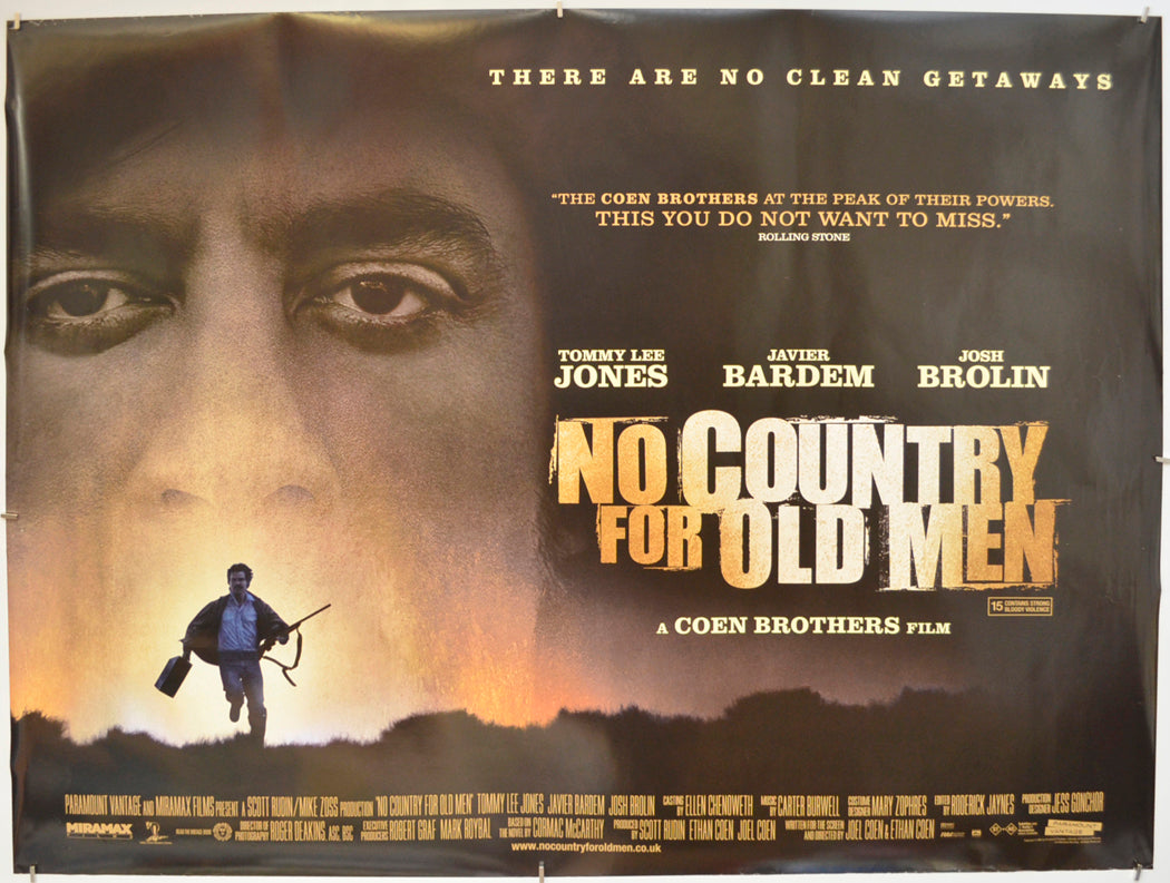 No Country For Old Men  Original Quad Poster - Film Poster - Movie Poster