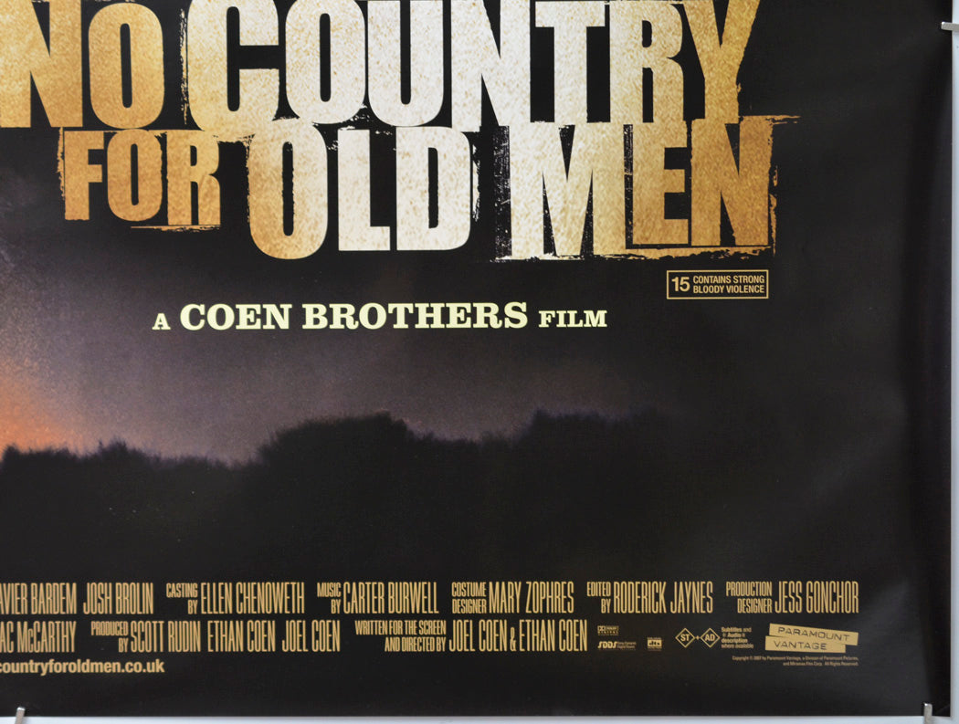 No Country For Old Men (Bottom Right) Cinema Quad Movie Poster 