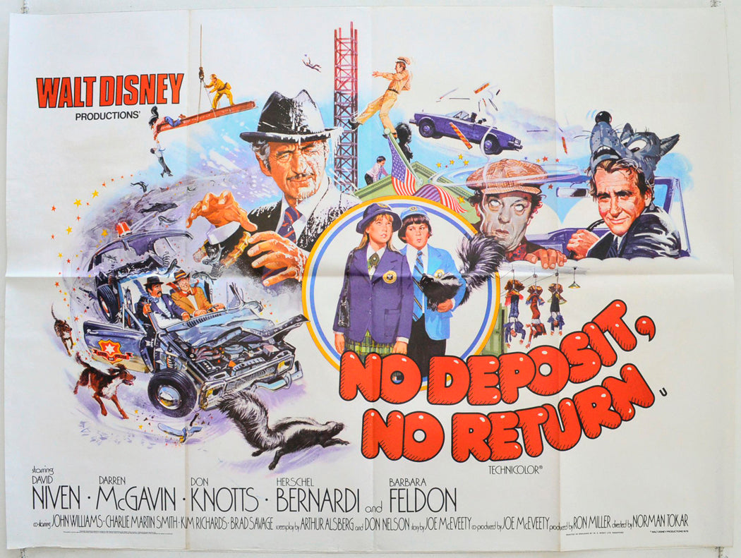 No Deposit No Return Original British Quad Poster - Film Poster - Movie Poster 