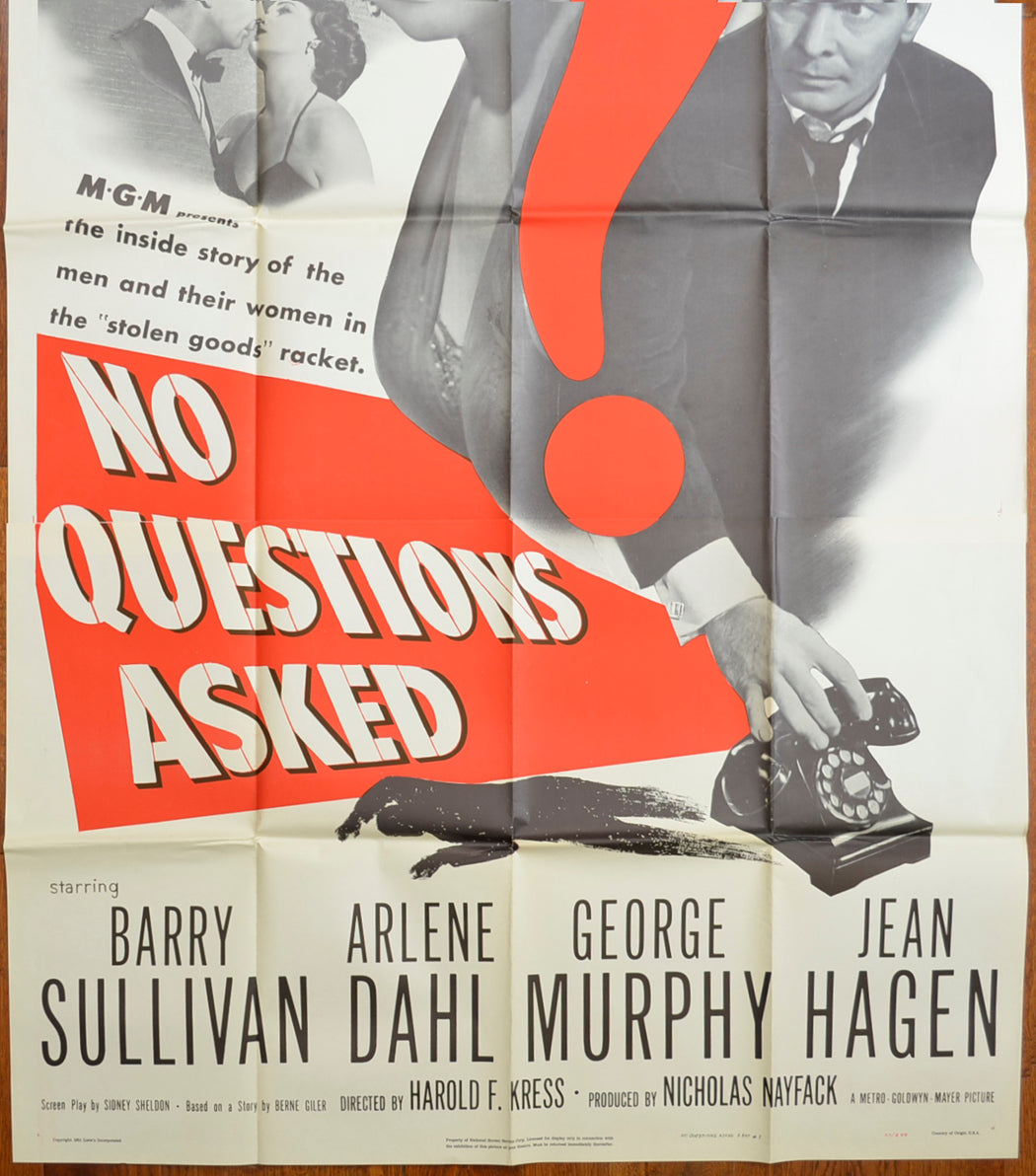 NO QUESTIONS ASKED – 3 Sheet Poster (BOTTOM) 