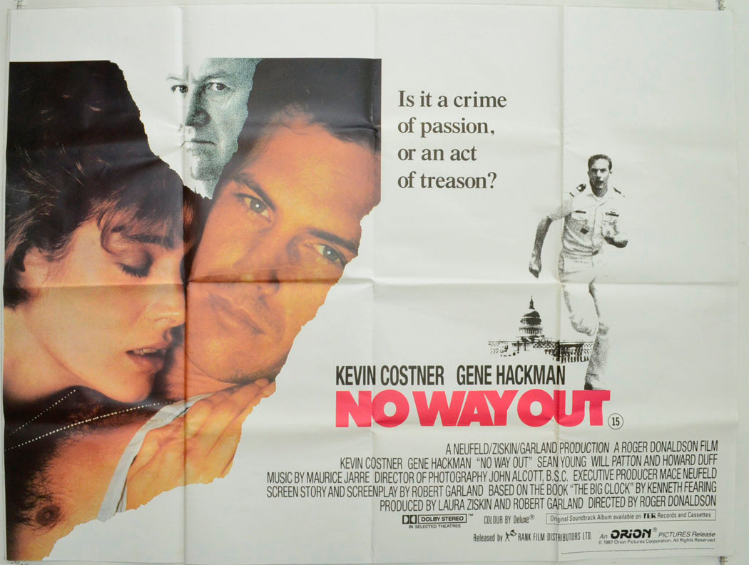 No Way Out Original British Quad Poster - Film Poster - Movie Poster 