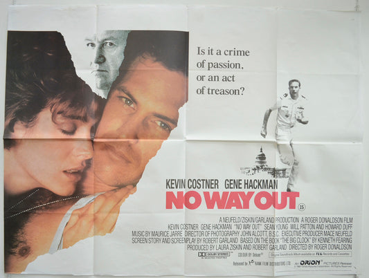 No Way Out  Original British Quad Poster - Film Poster - Movie Poster 