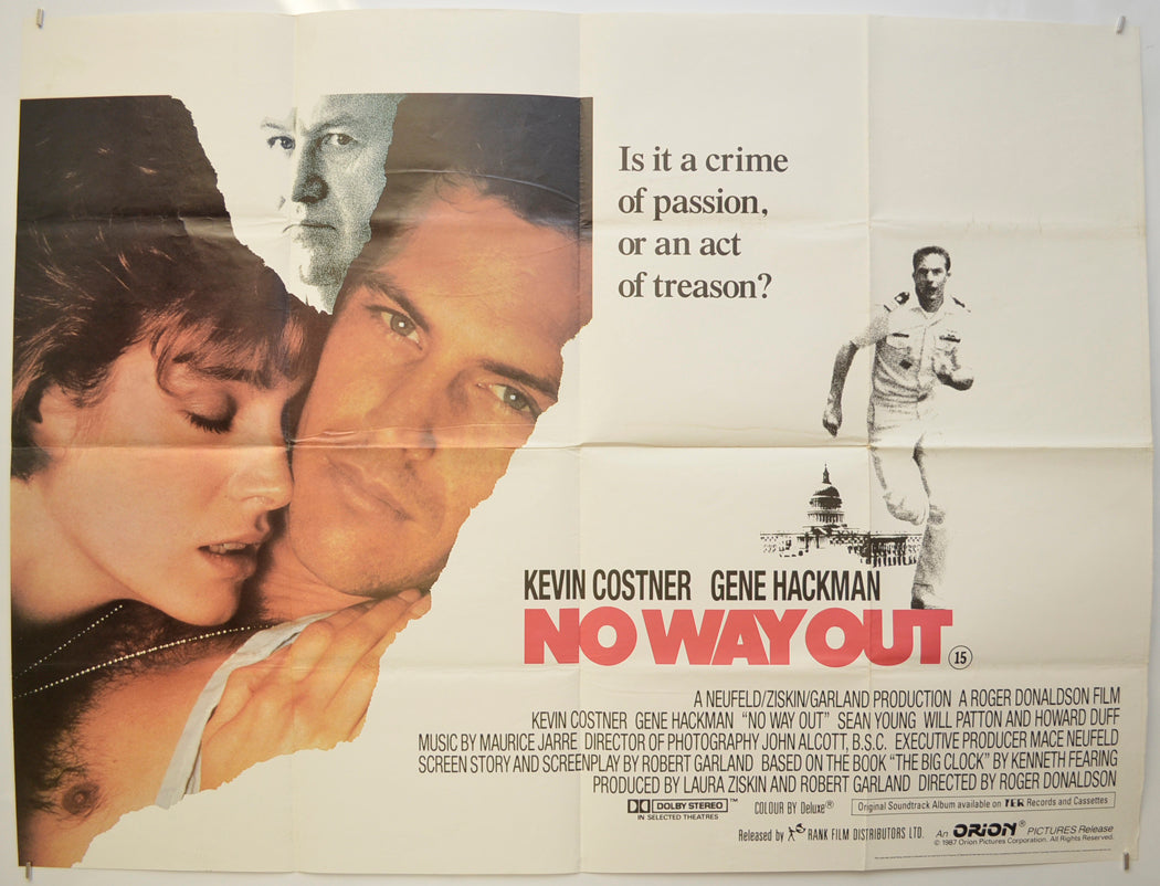 No Way Out Original Quad Poster - Film Poster - Movie Poster