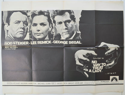 No Way To Treat A Lady   Original Quad Poster - Film Poster - Movie Poster 