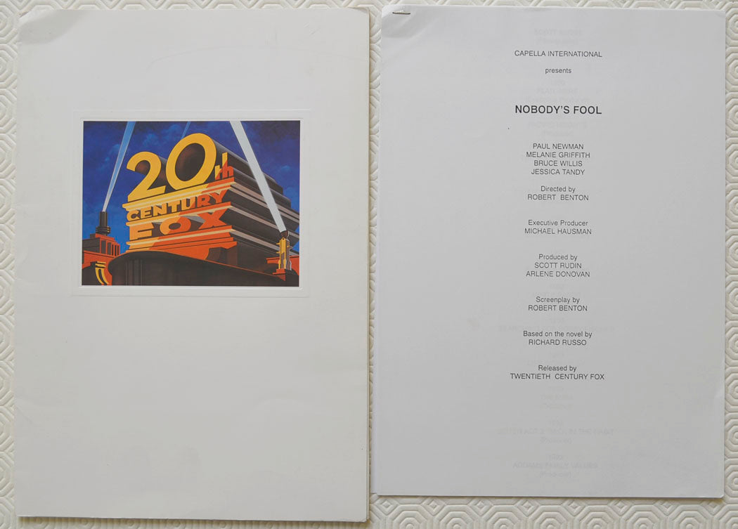 NOBODY’S FOOL Original Cinema Press Kit 