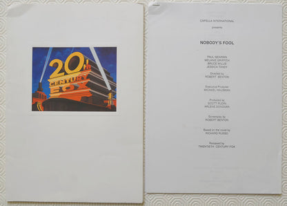 NOBODY’S FOOL Original Cinema Press Kit 