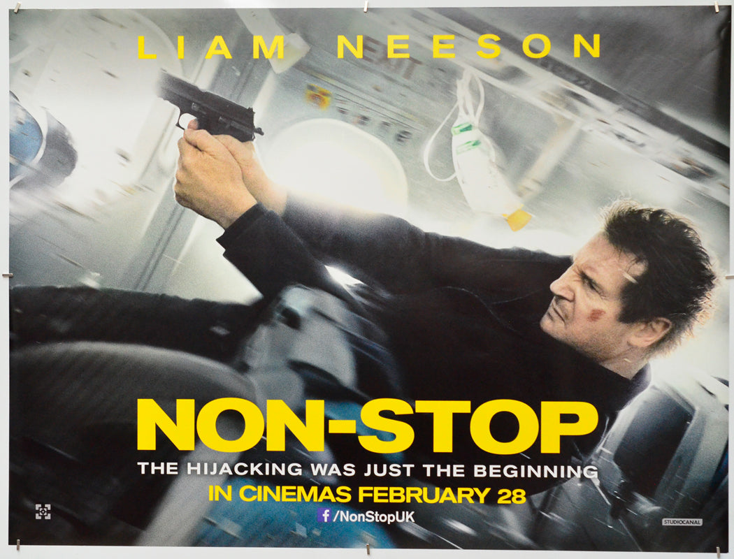 Non-Stop - Original Quad Poster - Film Poster - Movie Poster