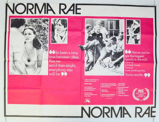 Norma Rae  Original British Quad Poster - Film Poster - Movie Poster