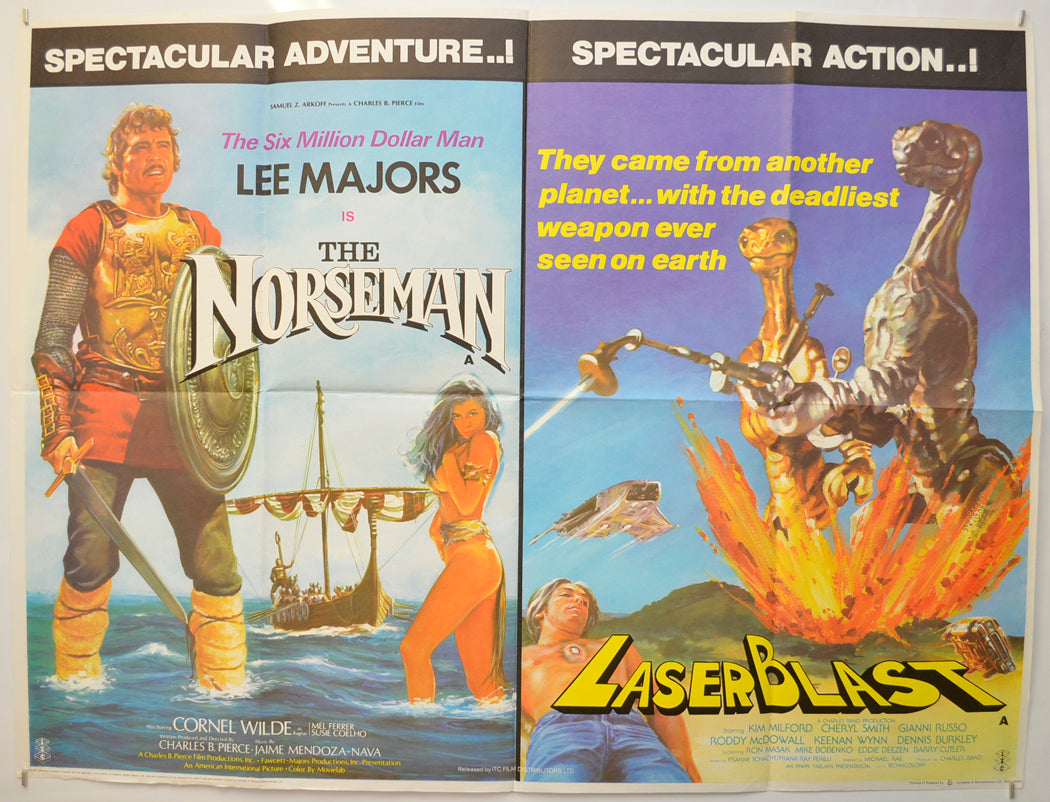 Norseman / Laserblast (Double Bill)  Original Quad Poster - Film Poster - Movie Poster