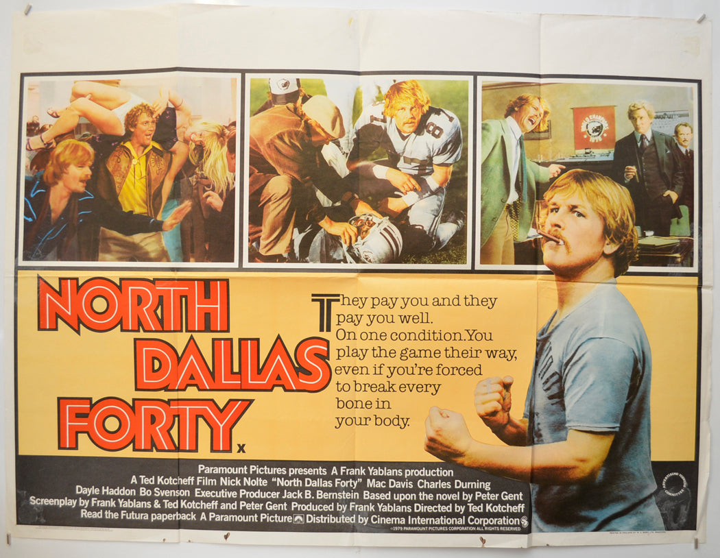 North Dallas Forty Original Quad Poster - Film Poster - Movie Poster