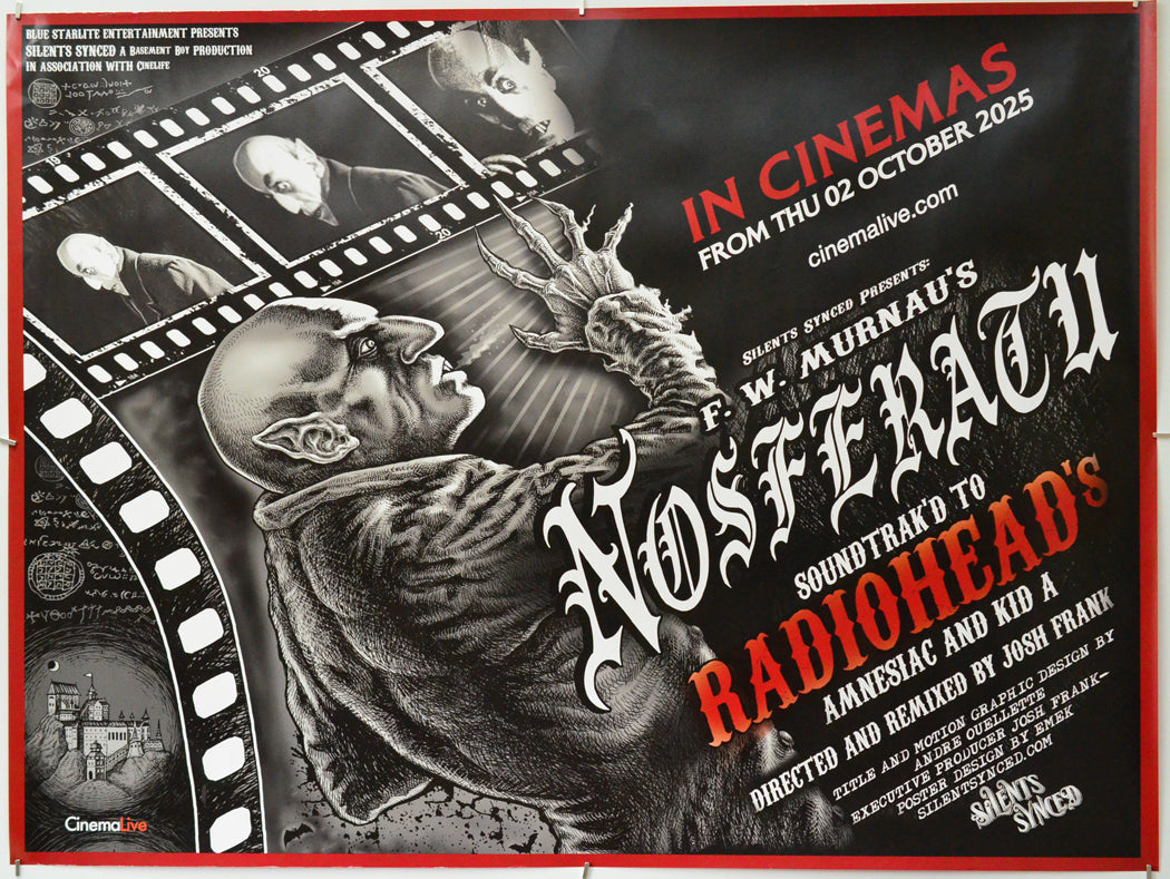 Nosferatu Soundtracked to Radiohead - Original Quad Poster - Film Poster - Movie Poster
