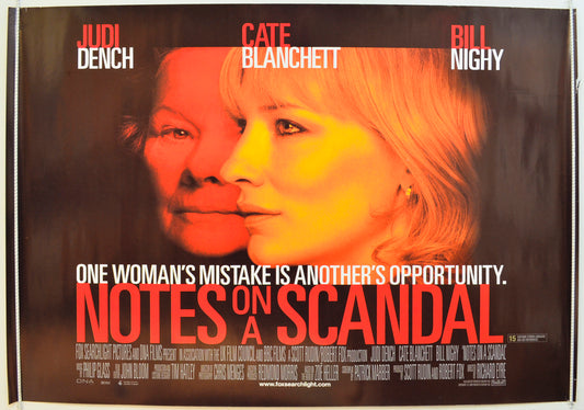 Notes On A Scandal Original Quad Poster - Film Poster - Movie Poster  