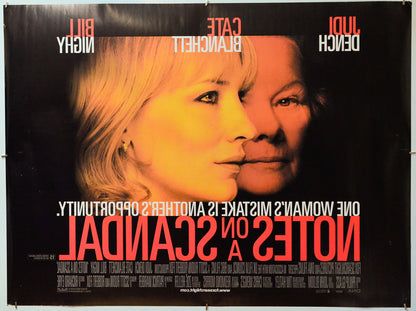 Notes On A Scandal (Back) Cinema Quad Movie Poster 