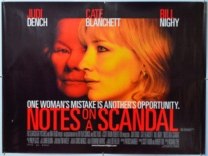 Notes On A Scandal - Original Quad Poster - Film Poster - Movie Poster