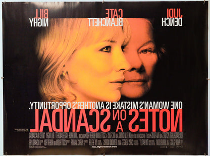 Notes On A Scandal (Back) Cinema Quad Movie Poster 