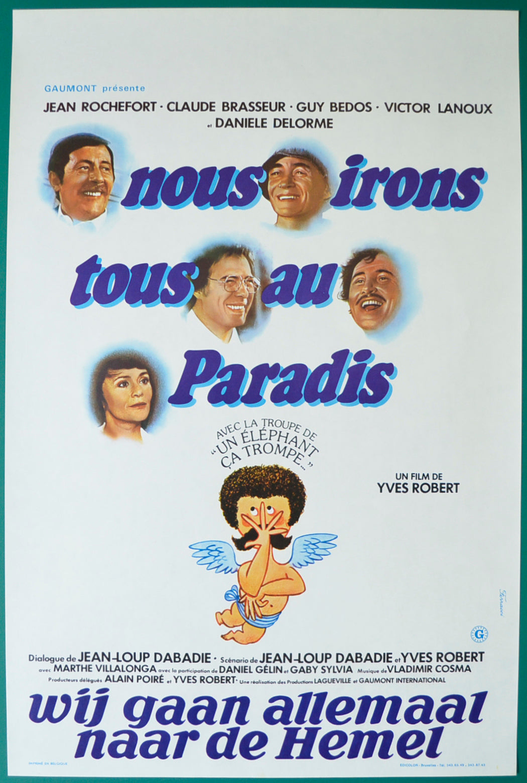 Nous irons tous au paradis Original Belgian Poster - Film Poster - Movie Poster