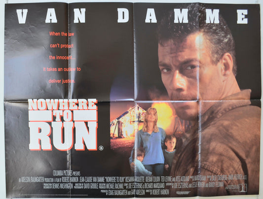 Nowhere To Run   Original Quad Poster - Film Poster - Movie Poster 