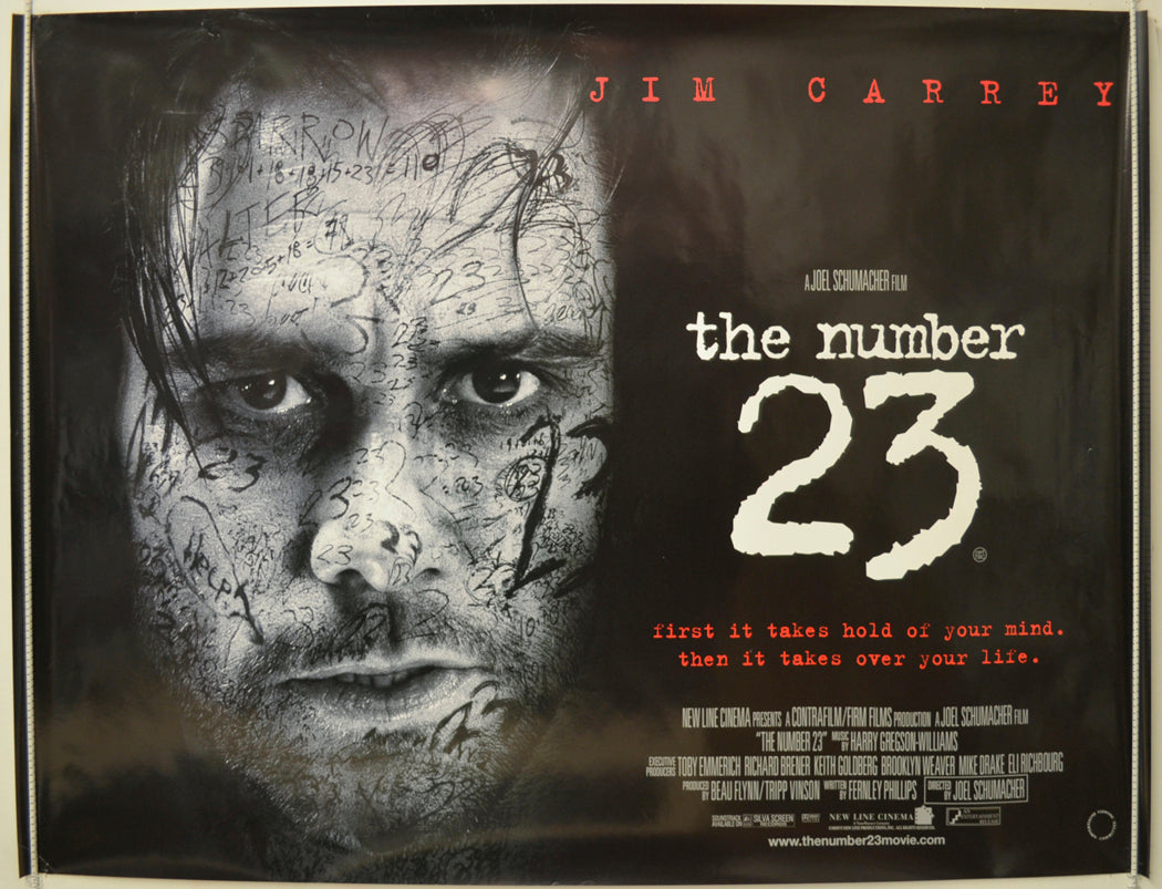 The Number 23  Original Quad Poster - Film Poster - Movie Poster 