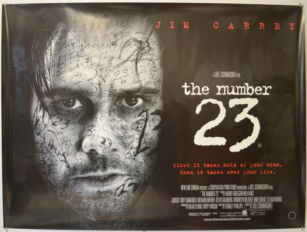 The Number 23 Original Quad Poster - Film Poster - Movie Poster