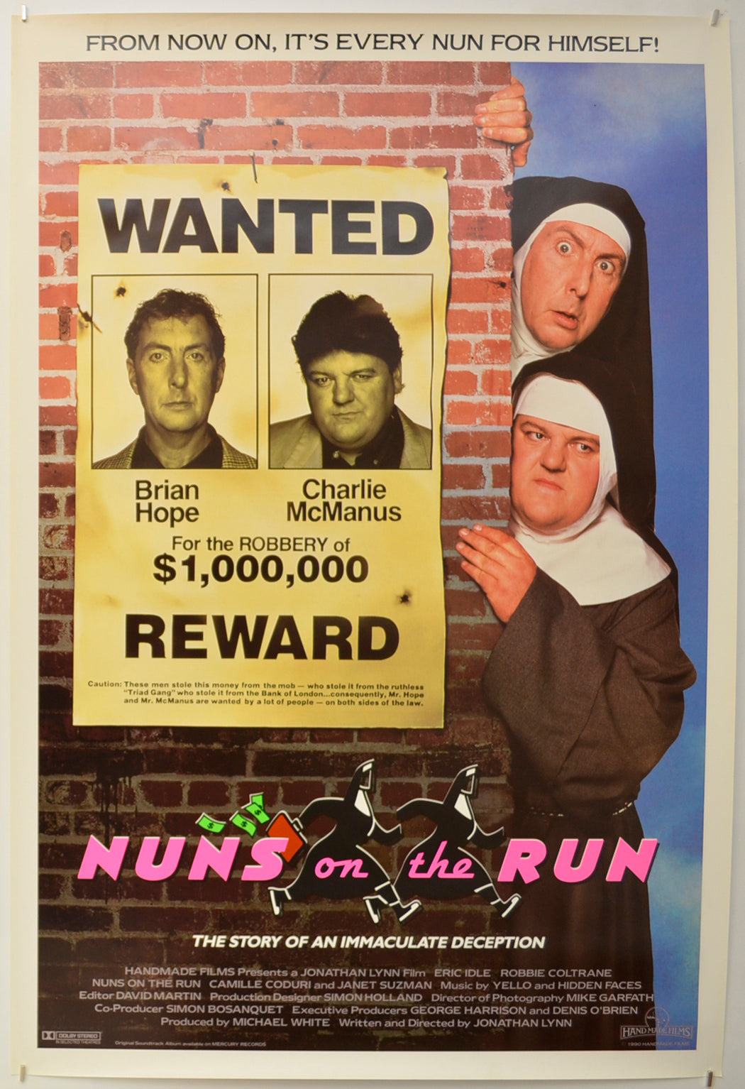 Nuns On The Run Original One Sheet Poster - Film Poster - Movie Poster  