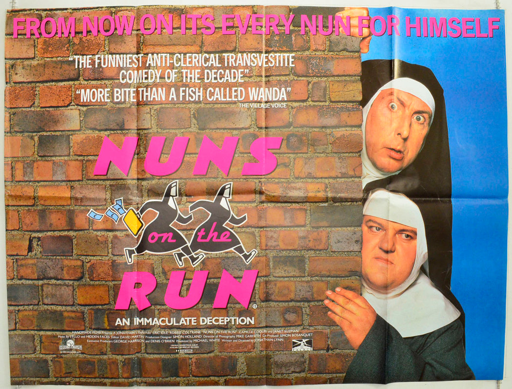 Nuns On The Run Original British Quad Poster - Film Poster - Movie Poster 