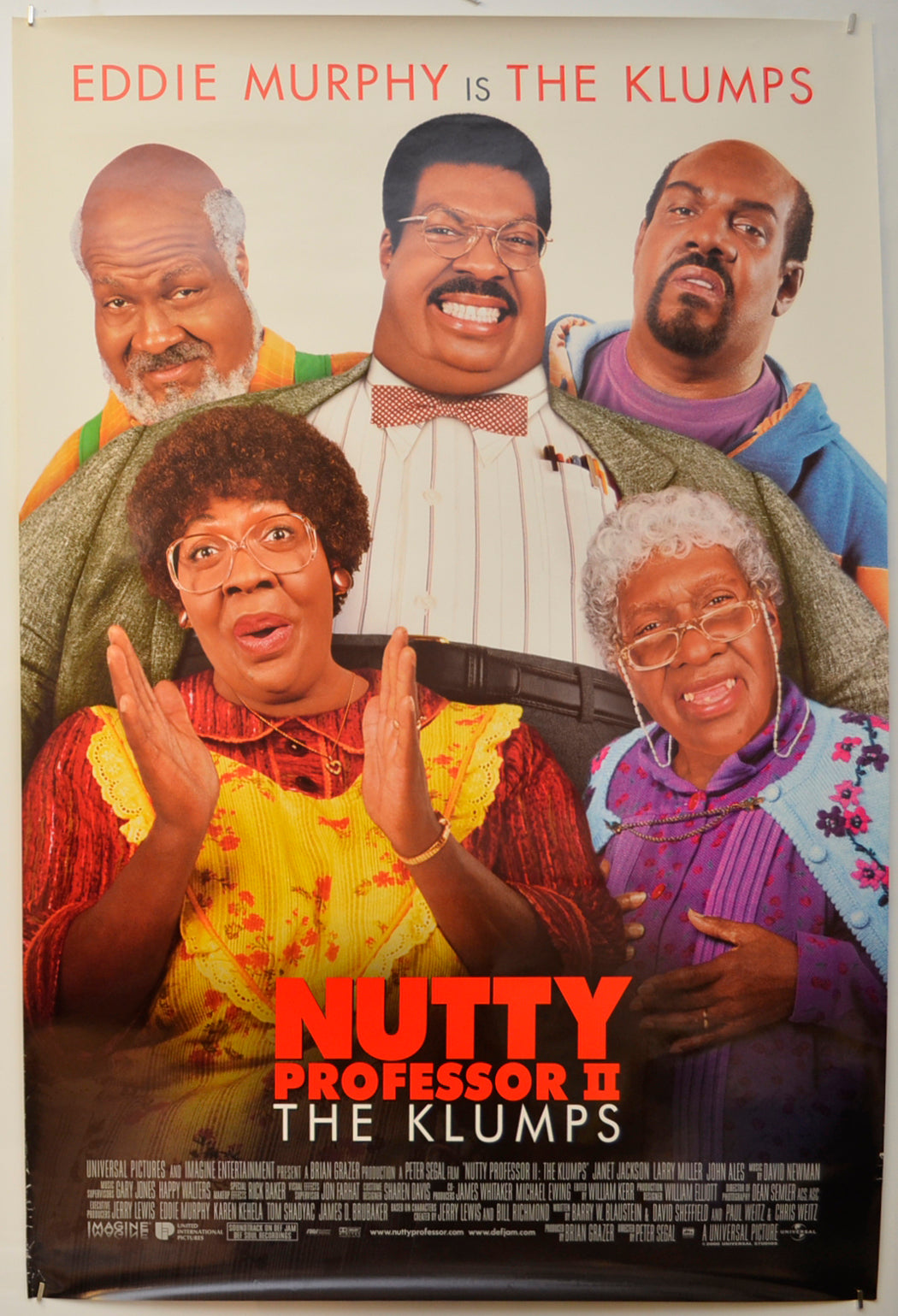 Nutty Professor II : The Klumps  Original One Sheet Poster - Film Poster - Movie Poster