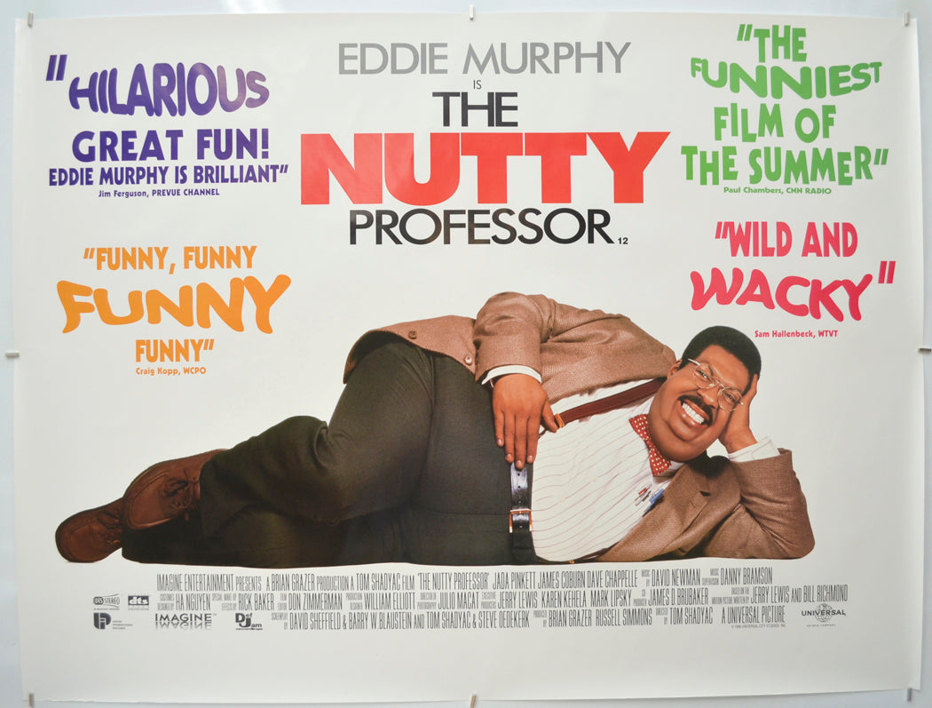 The Nutty Professor  (Reviews Version)  Original Quad Poster - Film Poster - Movie Poster