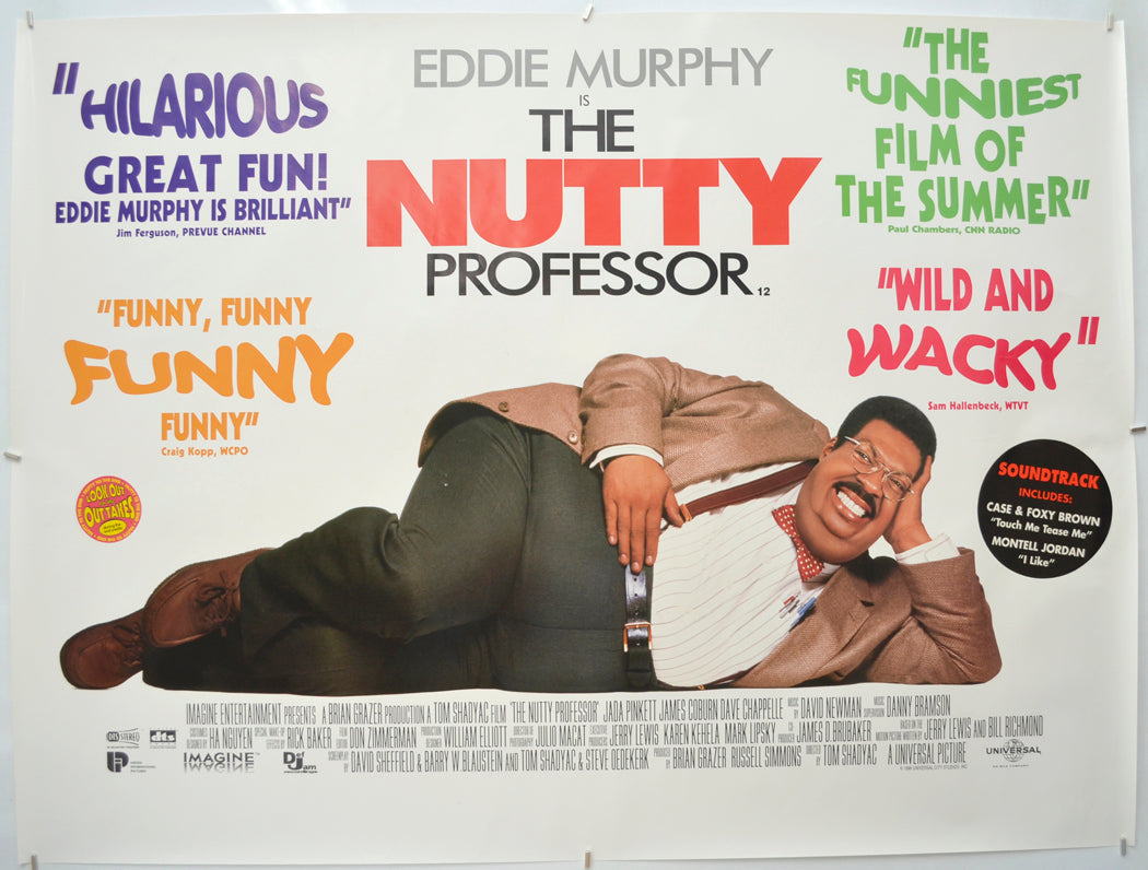 The Nutty Professor  (Reviews Version)  Original Quad Poster - Film Poster - Movie Poster