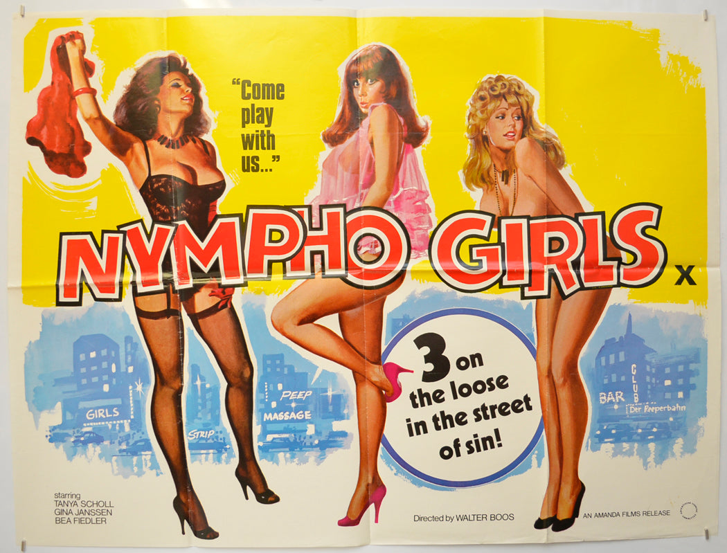 Nympho Girls Original Quad Poster - Film Poster - Movie Poster